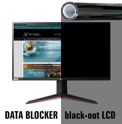 Polariserende DATA Block "black-out" effect film voor LCD